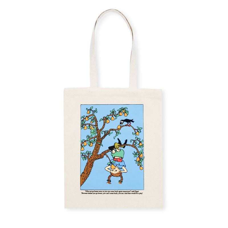 Pippi Långstrump upp och ner tygkasse