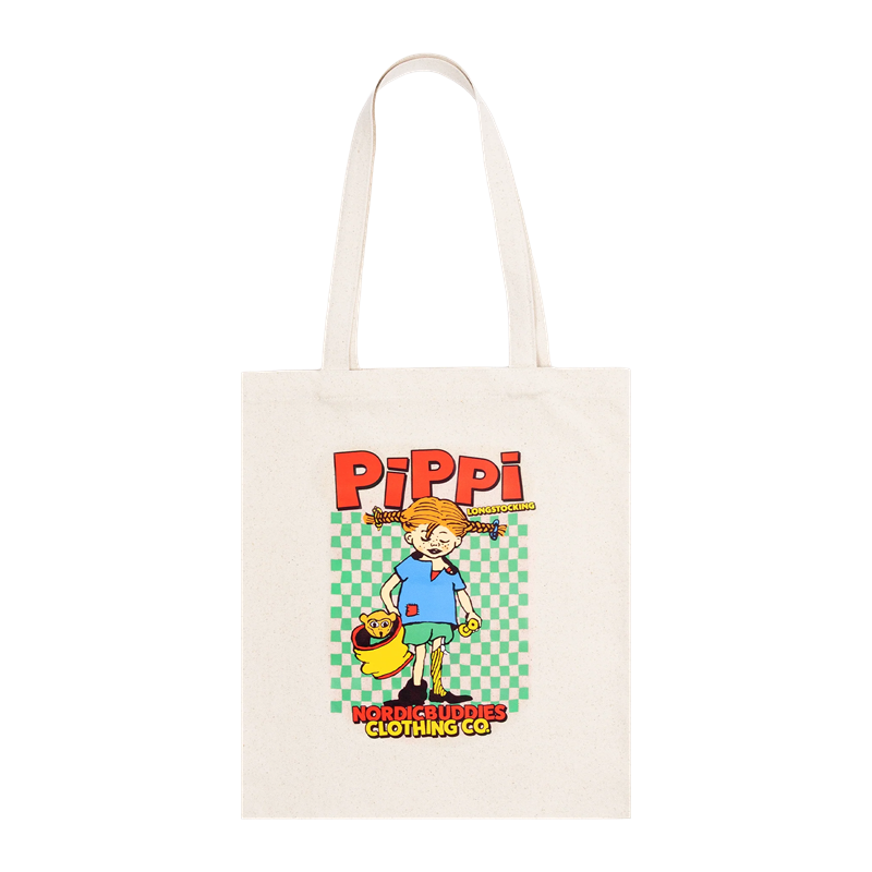 Pippi Långstrump och hink tygkasse