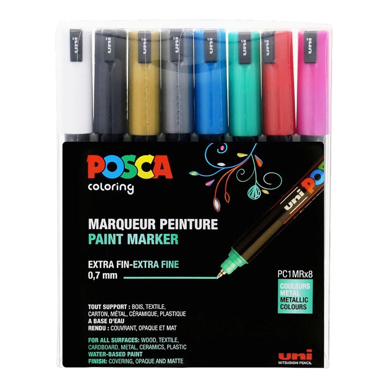 POSCA Corner Etui PC1-MR 8 Metal