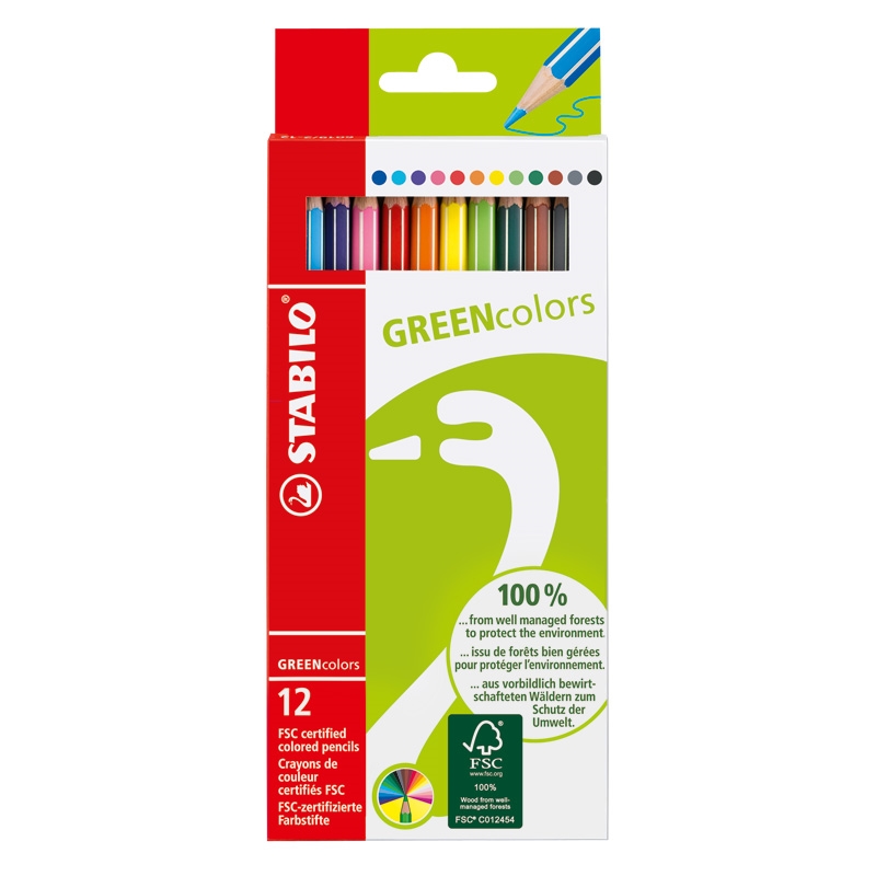STABILO GreenColors, 12st