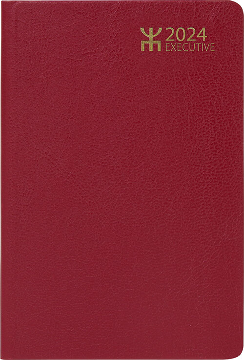 Kalender 2024 Executive Röd Konstläder FSC