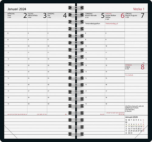 Kalender 2024 ProPlan Nova Manager Refill Hålad FSC