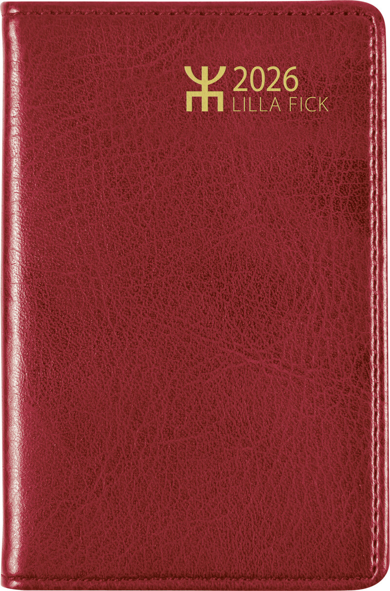 Lilla Fick · 7,2 x 10,2 cm · 232 sidor · Konstskinn · Röd · Inbunden · 1 vecka/uppslag