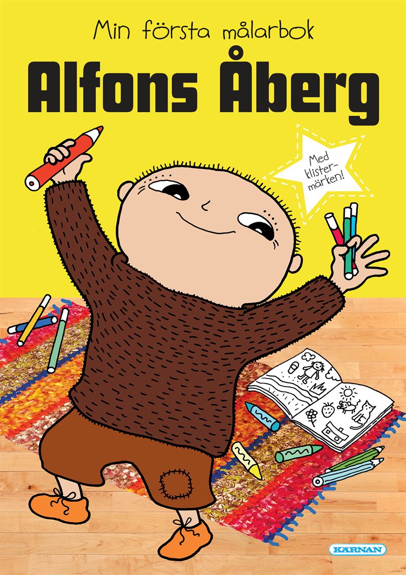Alfons Åberg Min första målarbok med klistermärken
