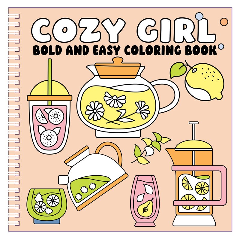 Cozy Girl Bold and Easy Coloring Book