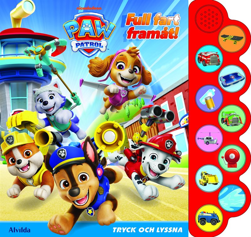 Paw Patrol - Full fart framåt! Ljudbok med 10 ljud