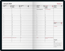 Kalender 2024 Executive Svart Skinn FSC