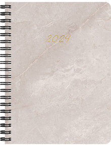 Kalender 2024 A6 Marble 12 mån FSC