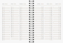 Kalender A6 Gray Marble Almanacksförlaget