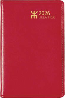 Lilla Fick · 7,2 x 10,2 cm · 232 sidor · Plast · Röd · Inbunden · 1 vecka/uppslag