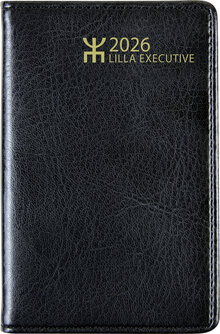 Lilla Executive · 7,2 x 10,2 cm · 232 sidor · Konstskinn · Svart · Inbunden · 1 vecka/uppslag