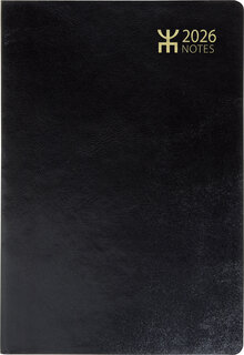 Notes · 8,2 x 12,8 cm · 104 sidor · Konstskinn · Svart · Inbunden · 2 veckor/uppslag