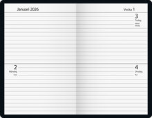 Fickdagbok Blå Konstläder FSC