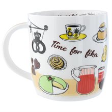 Porslinsmugg,   Swedish Fika, 37 cl