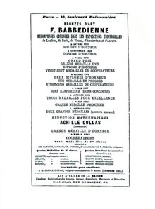 1886 Catalog Of The French Bronze Foundry Of F. Barbedienne